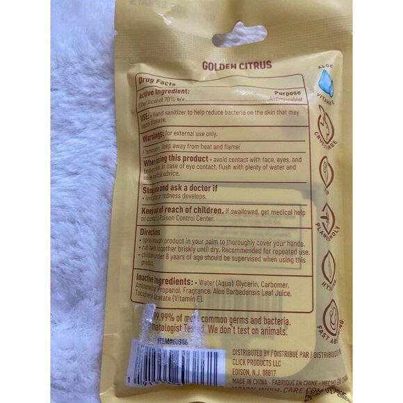 Smart Care Scented Hand Sanitizer Spray 1.5 Fl Oz Golden Citrus Hydrating NEW - Picture 8 of 9